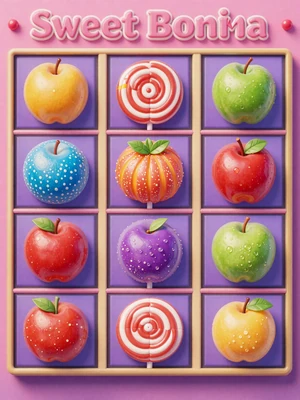 Sweet Bonanza Slot mit Bonbons und Fr&uuml;chten bei Golisimo Casino